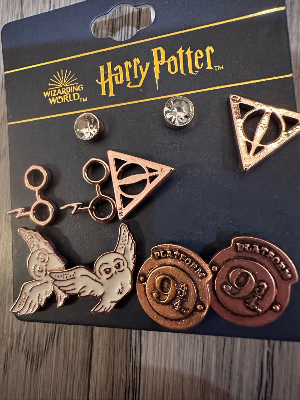 Warner Bros. Rose Gold Harry Potter Stud Earring Set